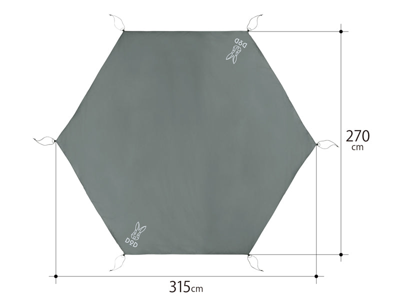 DOD ONE POLE TENT (M)＋ground sheet＋ Mat Ichi One Pole Ground Sheet