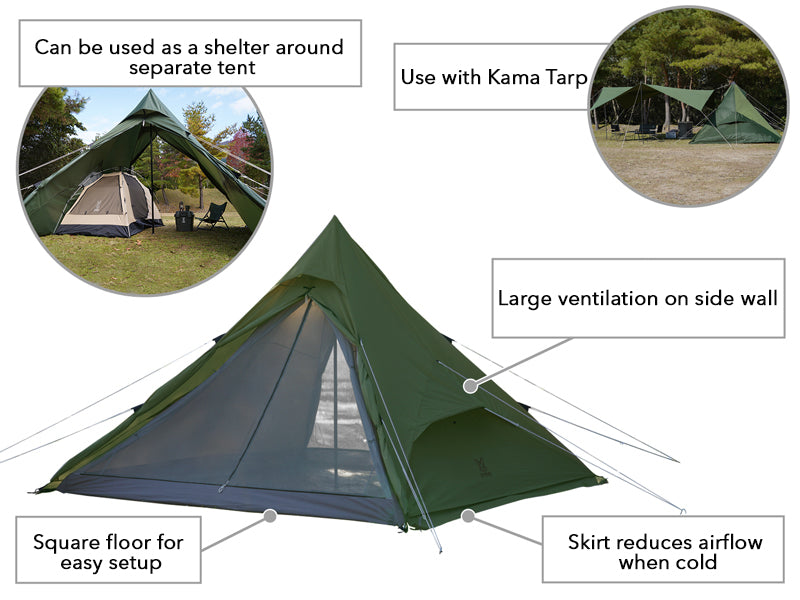 dd tent RX Pyramid Tent (L) Tan