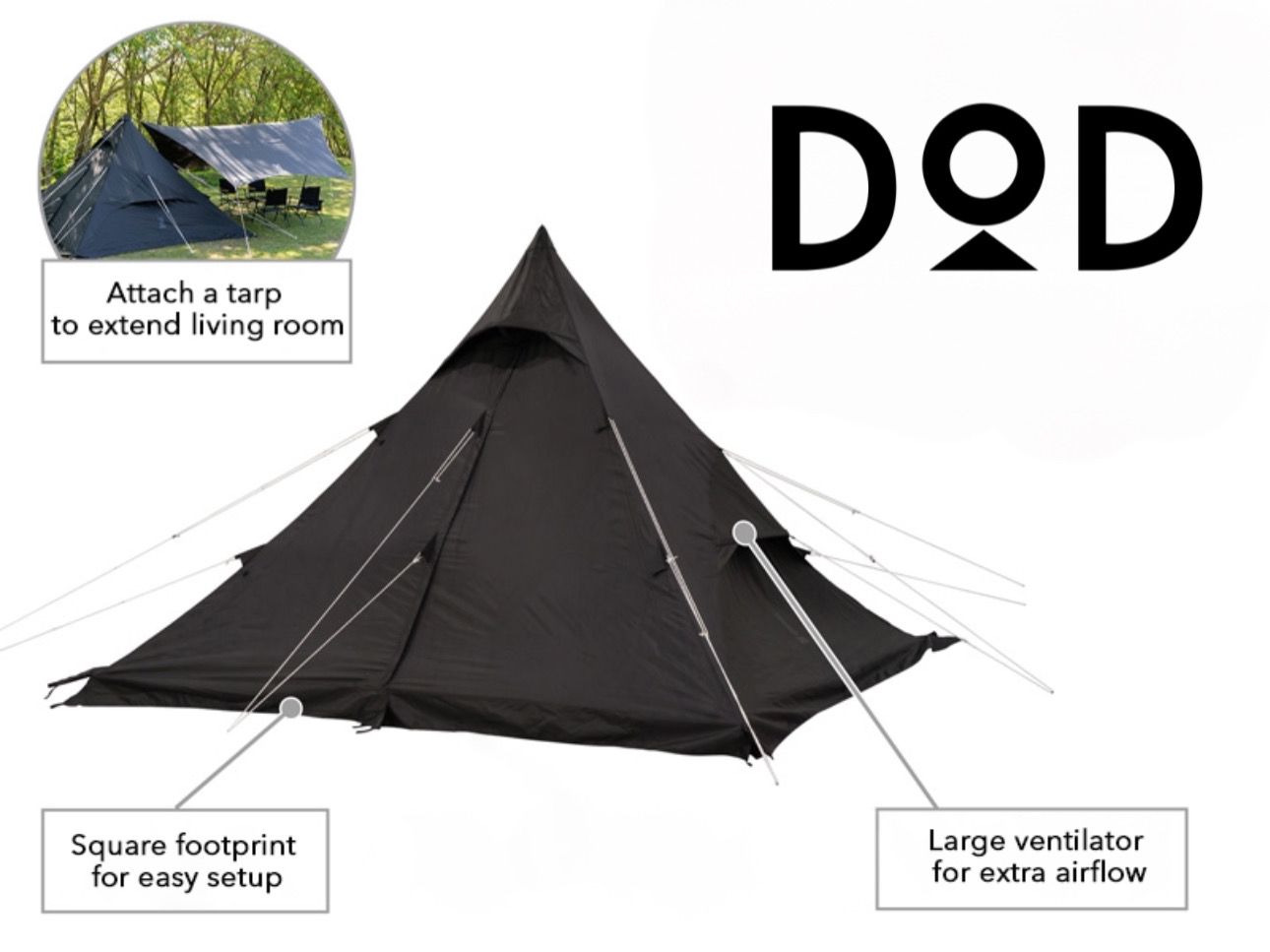 tarp pyramid setup RX Pyramid Tent (M)