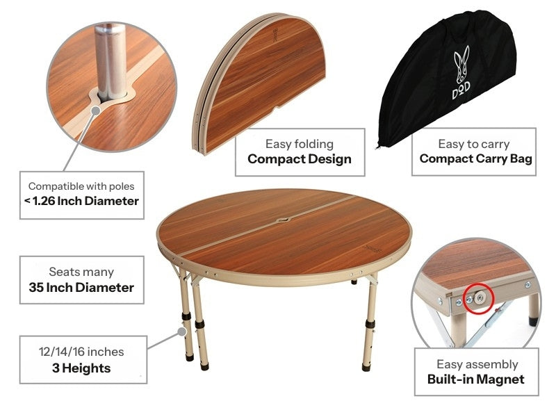 One Pole Tent Table