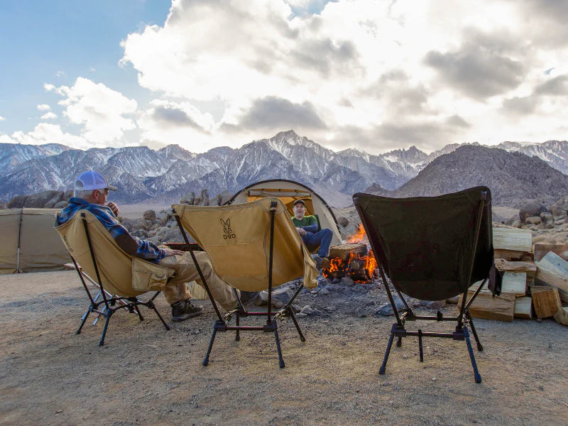 DOD chairs and tent in the desert