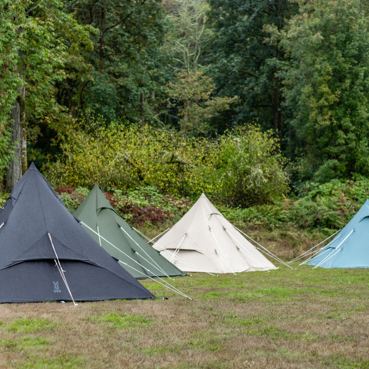 camping tent triangle Canvo™ RX Pyramid (M) Campingdorf mit Animation am Eigenschaft_nicht dehnbar Farbe:BXT Metallic Silber+88 Räder The Onewind Solo Skyshade