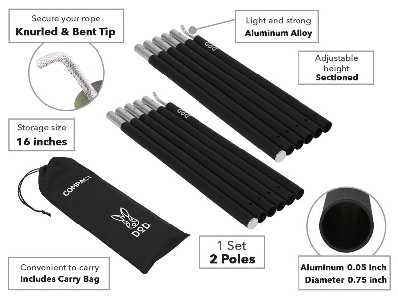 Compact Tarp Poles