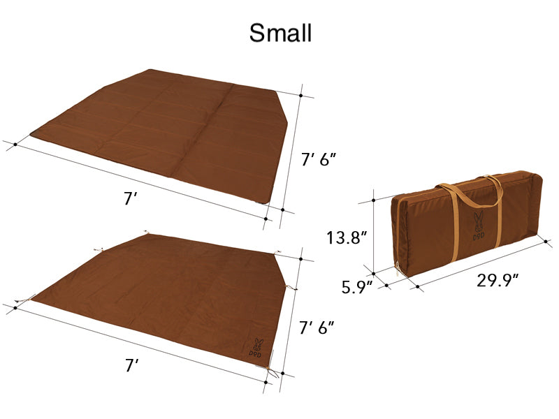 【DOD】TENT MAT(3 person) Mat Set for Kamaboko Super Tent